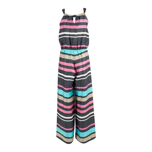 Tuta Donna a righe orizzontali multicolor Grigio multi YESZEE- Francavilla Moda